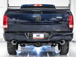 RAM 1500 Performance Exhaust - Rear - AWE Tuning - 0FG Dual Rear Exit Cat-Back - Chrome Silver - `09-`18